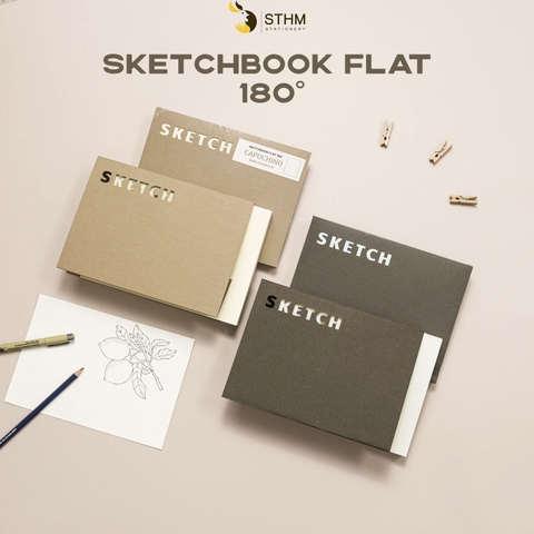 Sổ tay may chỉ bìa mềm mỹ thuật SKETCH giấy kem 130gsm A5