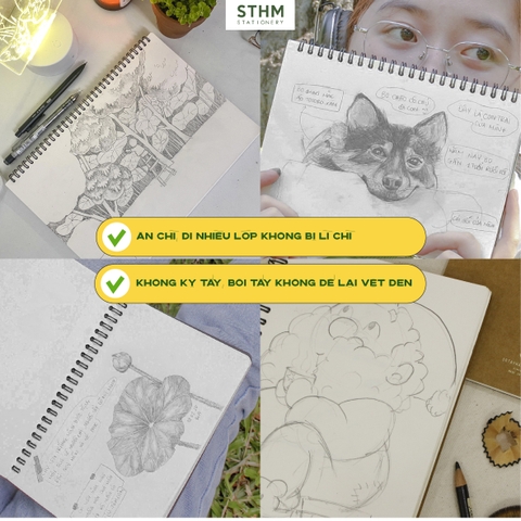 Sổ tay lò xo vẽ chì Sketchbook Basic