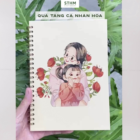 Sổ tay lò xo CHIBI in TYC A5