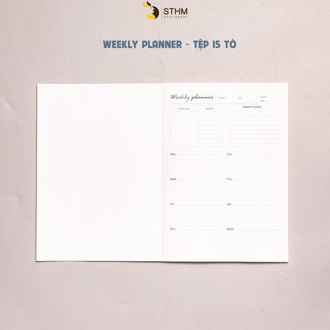 Tệp giấy kem 190gsm PLANNER A5