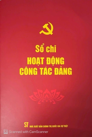Sổ chi hoạt động công tác đảng