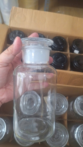 Chai trắng miệng rộng 500ml