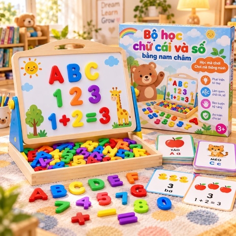 Bộ học chữ cái và số bằng nam châm