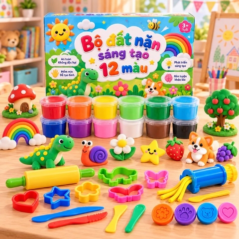 Bộ đất nặn sáng tạo 12 màu