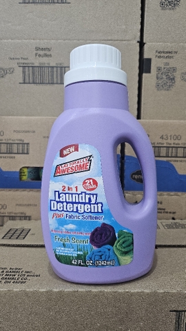 NƯỚC GIẶT XẢ LA's TOTALLY AWESOME 2 TRONG 1 PLUS FABRIC SOFTENER HƯƠNG THƠM TƯƠI MÁT 42 OZ