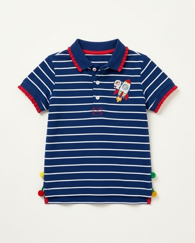 Áo polo kẻ sọc xanh navy