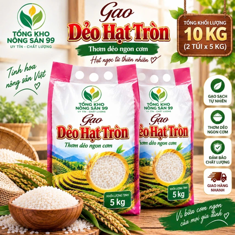 Gạo Dẻo Hạt Tròn
