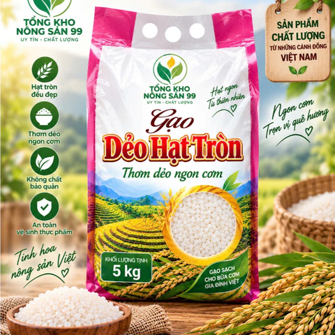 Gạo Dẻo Hạt Tròn