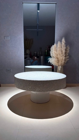 Bàn trà tròn Pearl White