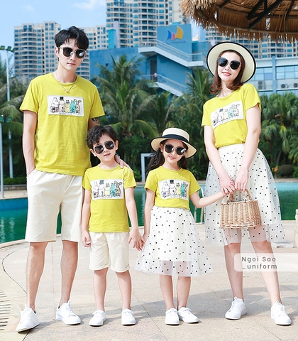 Áo đồng phục gia đình 4 người DPGD-0308