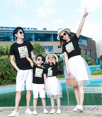 Áo đồng phục gia đình 4 người DPGD-0336