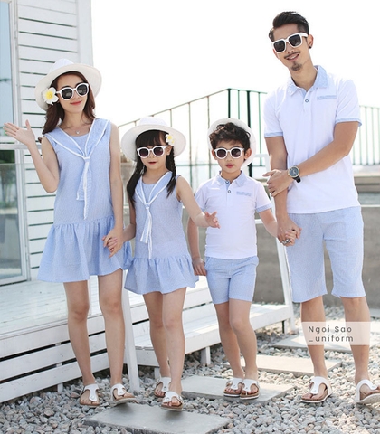 Áo đồng phục gia đình có cổ DPGD-0509