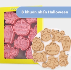 Set 8 khuôn nhấn hình halloween