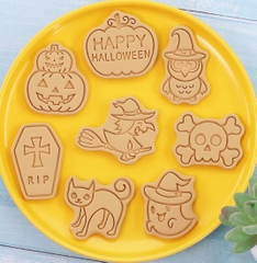 Set 8 khuôn nhấn hình halloween