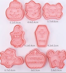 Set 8 khuôn nhấn hình halloween
