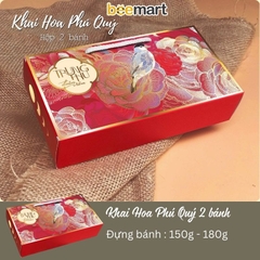 Hộp đựng bánh trung thu 2 bánh Khai hoa phú quý