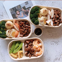 Hộp bã mía 1 ngăn (nắp nhựa)