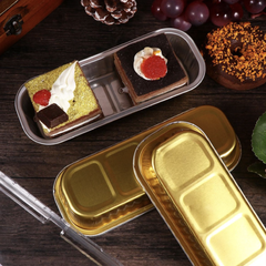 Khay nhôm dài nắp nhựa 200ml