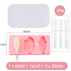 Khuôn kem silicone 3 chiếc hình rau củ