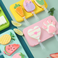 Khuôn kem silicone 2 chiếc hình chân gấu - trái tim