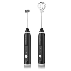 Máy tạo bọt sữa sạc USB 2 đầu khuấy cafe và đánh trứng
