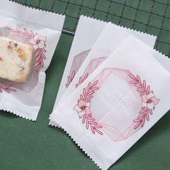 Túi đựng cookies hoa đào Happy Sweet Love 7*10cm (100c)