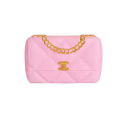 Túi nhựa Chanel hồng trang trí bánh