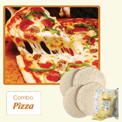 Combo pizza size 20cm (4 chiếc + phô mai bào 300g)