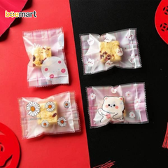 Túi đựng cookies gấu hoa cúc 7*10cm (20c)