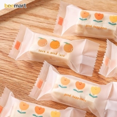 Túi đựng kẹo nougat Hoa tuylip cam (200c)