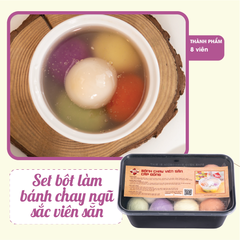 [Bột tạo hình cấp đông] Bánh chay ngũ sắc viên sẵn Nương Bắc