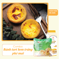 Combo đế bánh tart trứng và kem trứng phô mai