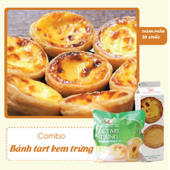 Combo đế bánh tart trứng và kem trứng