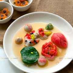 [Bột tạo hình cấp đông] Chè trôi nước hình Hoa Sen Cá Chép (kèm đường phèn nấu nước đường)
