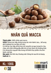 Nhân macca nguyên hạt 100gr