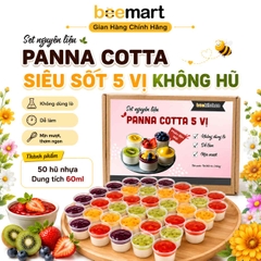 [SNL] Panna Cotta siêu mứt 5 vị (60g mứt mỗi vị + 50 hũ đựng)