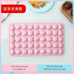 Khuôn kẹo chip chip 45 hình động vật