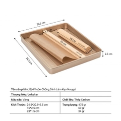 Bộ khuôn chống dính làm kẹo Nougat UniBaker