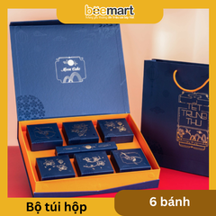 Bộ túi hộp trung thu cao cấp Thiên Hạc 6 bánh