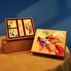 Bộ túi hộp trung thu 4 bánh trà Lý Ngư