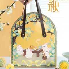 Bộ hộp trung thu 6 bánh nhỏ Thỏ đoàn viên (3 bộ)