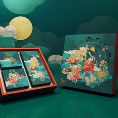 Bộ túi hộp trung thu Nguyệt Cung 4 bánh