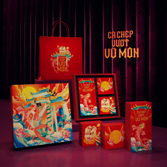 Bộ túi hộp trung thu Vũ Môn 4 bánh