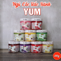 Bột rắc trang trí bánh Yum màu đỏ tươi (vị dâu) 100g