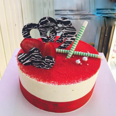 Bột rắc trang trí bánh Yum màu đỏ tươi (vị dâu) 100g