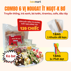 Combo 6 vị nougat (120 viên) - Không bơ