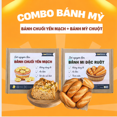 Combo bánh ăn sáng (bánh chuối yến mạch + bánh mì đặc ruột)