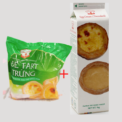 Combo đế bánh tart trứng và kem trứng