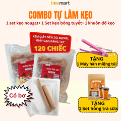 Combo làm kẹo (1 set nougat+ 1 set bông tuyết+ 1 khuôn kẹo)