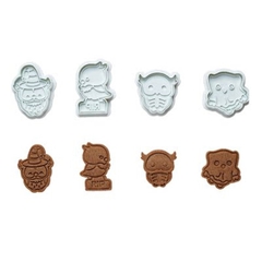 Bộ 4 khuôn nhấn cookies cú mèo halloween